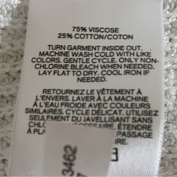 EXPRESS Sweater Oversized Cotton White Cut Out Back Hi Low Hem Scoop Neck VGUC - Picture 10 of 14